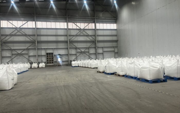 Deposito con bolsas de litio